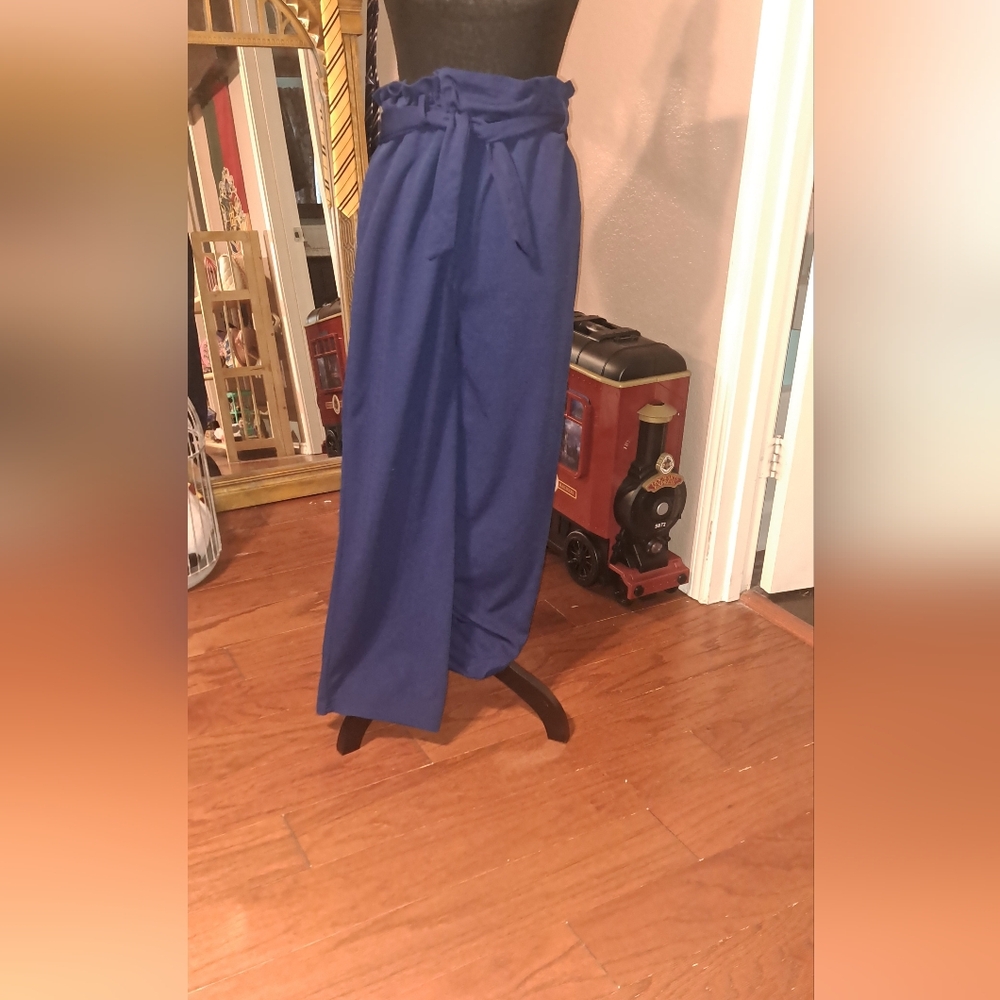 Womens Blue Business Casual Pants